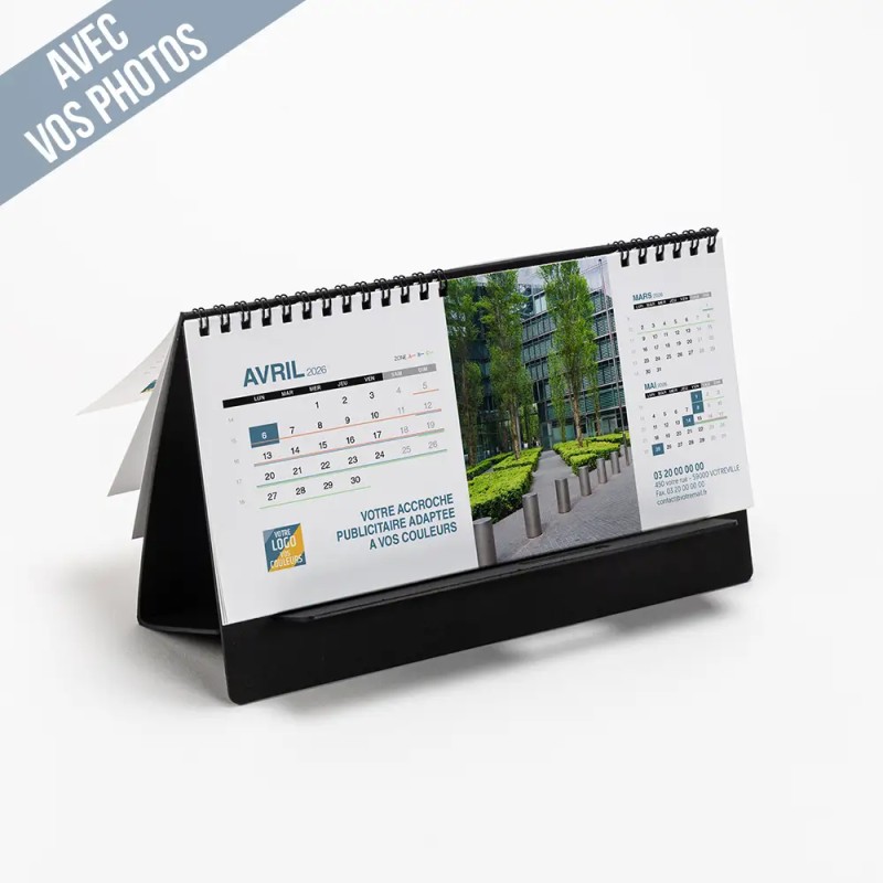 Calendrier chevalet support de téléphone Supra (24x11 cm)  - Vos photos