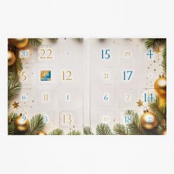 Calendrier de l'avent personnalisé carrés de chocolat - Book Sapin