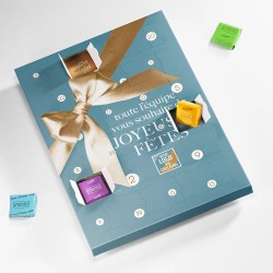 Calendrier de l'avent personnalisé Caramels artisanaux - Maxi Gourmand Nœud