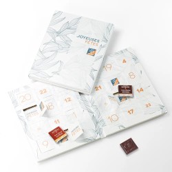 Calendrier de l'avent personnalisé carrés de chocolat - Book Esquisse