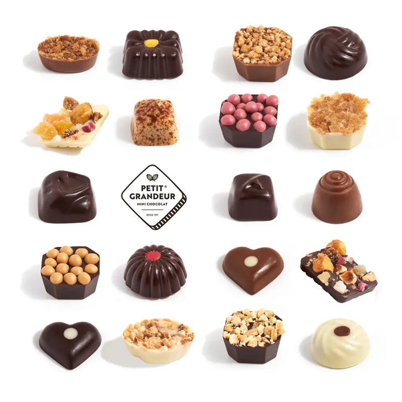 Calendrier de l'avent personnalisé chocolats artisanaux - Maxi Gourmand Givré