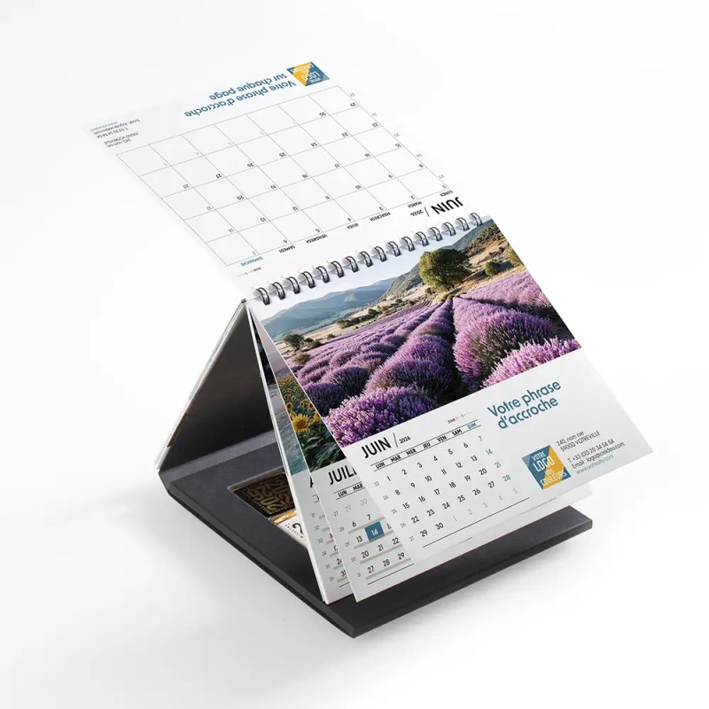 Coffret Calendrier chocolats personnalisé - Carré noir