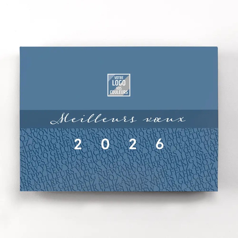 Coffret personnalisé calendrier et chocolats artisanaux - Trilogie Typo
