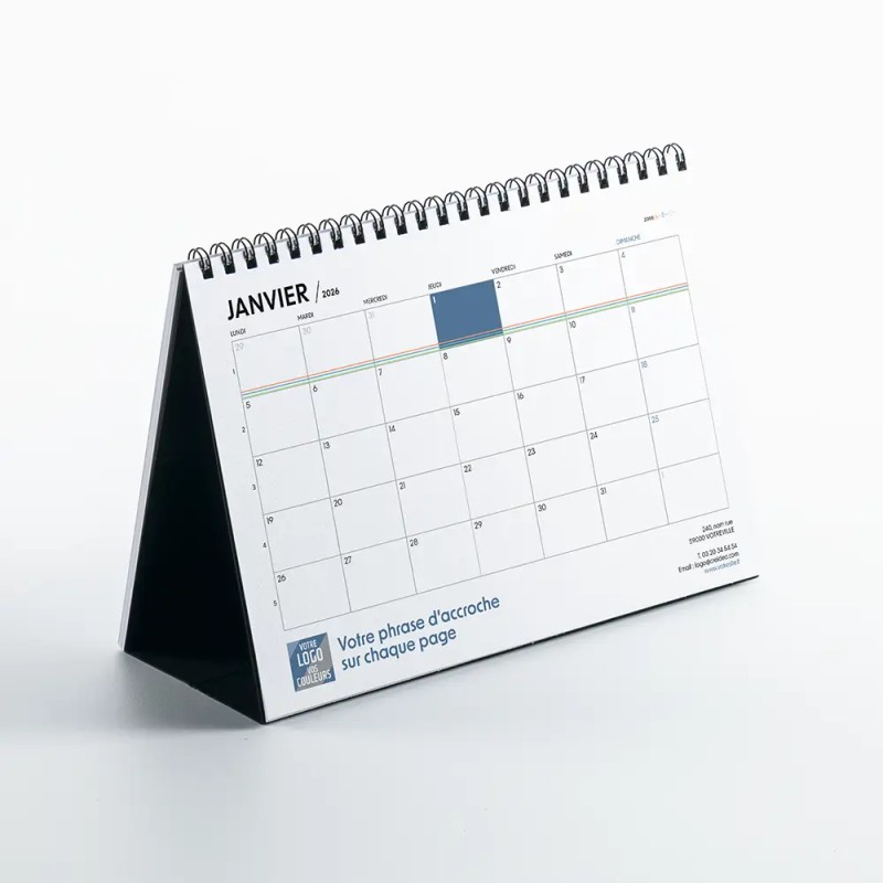 Coffret personnalisé calendrier et chocolats artisanaux - Trilogie Typo