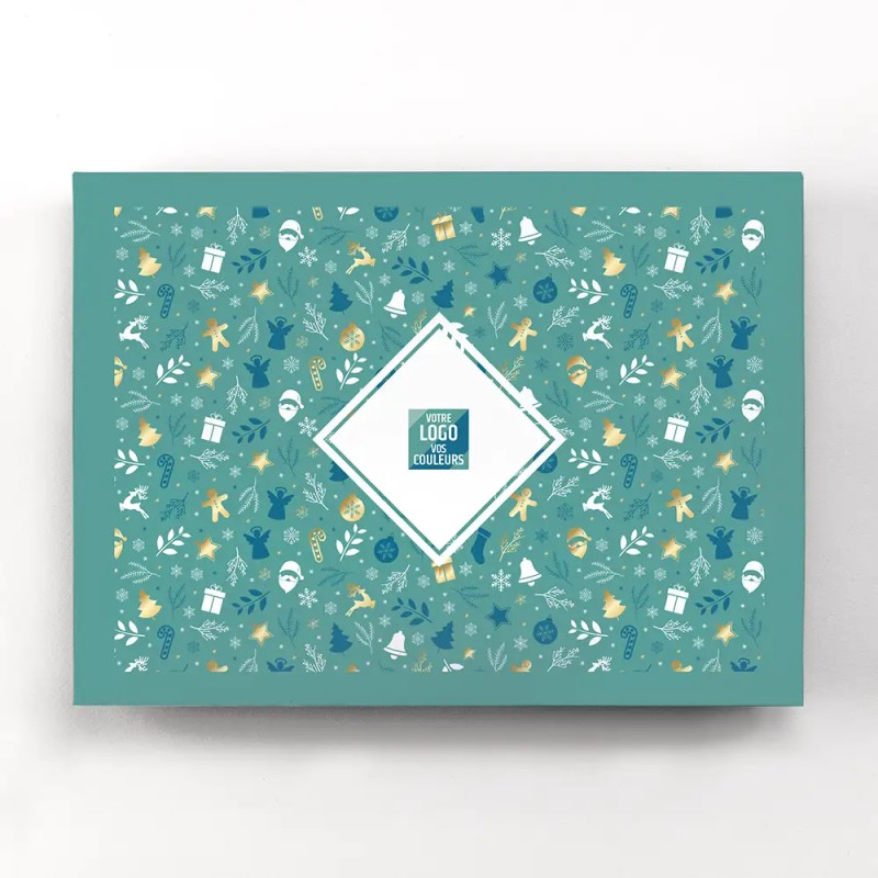 Coffret personnalisé calendrier et chocolats artisanaux - Trilogie Réveillon