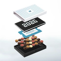 Coffret personnalisé calendrier et chocolats artisanaux - Trilogie Alinéa