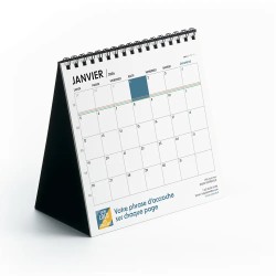 Calendrier chevalet carré (15x15 cm) personnalisé - nominatif nom monument