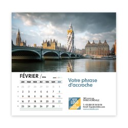 Calendrier chevalet carré (15x15 cm) personnalisé - nominatif nom monument