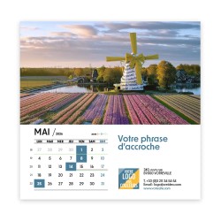 Calendrier chevalet carré (15x15 cm) personnalisé - nominatif nom monument