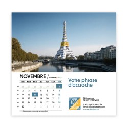 Calendrier chevalet carré (15x15 cm) personnalisé - nominatif nom monument