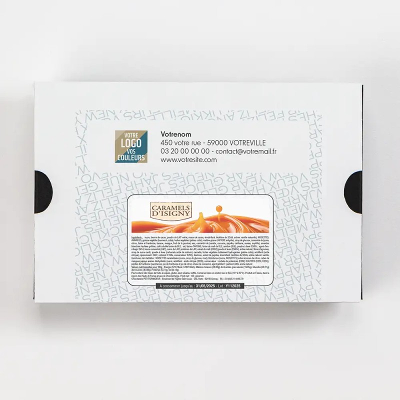 Coffret personnalisé calendrier et caramels artisanaux - Calcao Typo