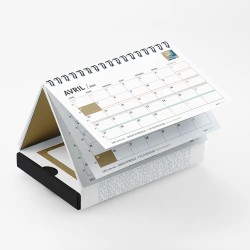 Coffret personnalisé avec calendrier et papillotes de chocolat - Calcao Typo