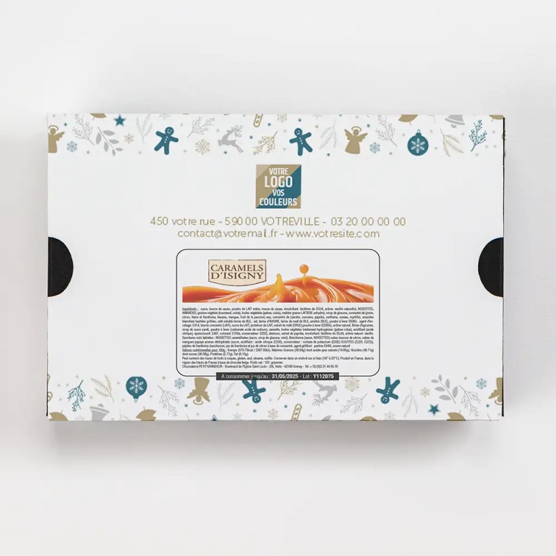 Coffret personnalisé calendrier et caramels artisanaux - Calcao Noël