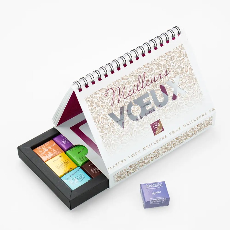 Coffret personnalisé calendrier et caramels artisanaux - Calcao Cacao