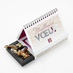 Coffret personnalisé avec calendrier et papillotes de chocolat - Calcao Cacao
