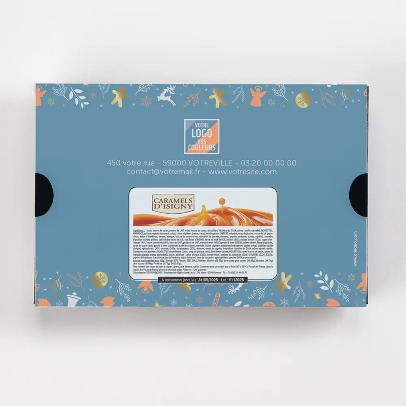 Coffret personnalisé calendrier et caramels artisanaux - Calcao Réveillon