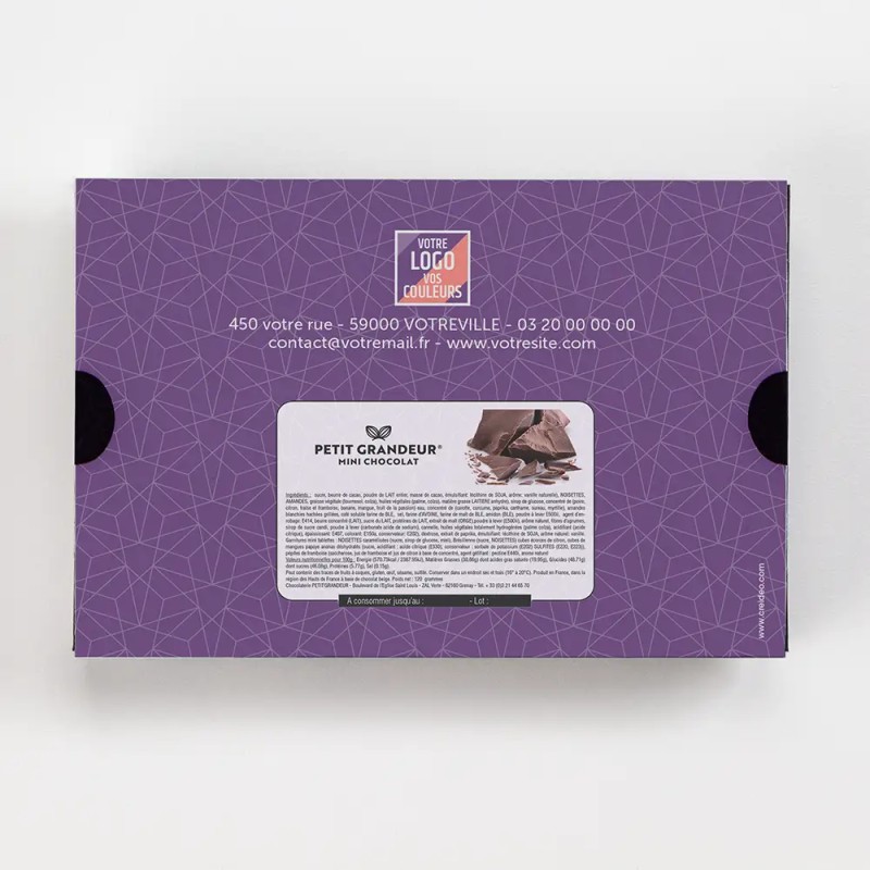 Coffret personnalisé avec calendrier et papillotes de chocolat - Calcao Alinéa