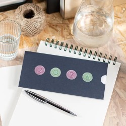 Carte de vœux personnalisée étui bleu à hublots