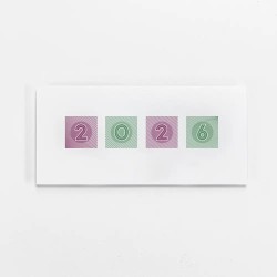 Carte de vœux personnalisée étui blanc à hublots