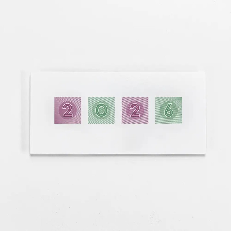 Carte de vœux personnalisée étui blanc à hublots