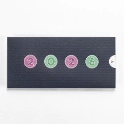 Carte de vœux personnalisée étui bleu à hublots