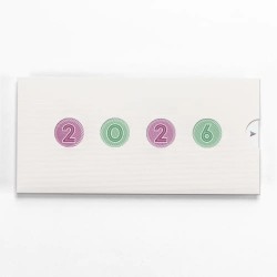 Carte de vœux personnalisée étui blanc à hublots