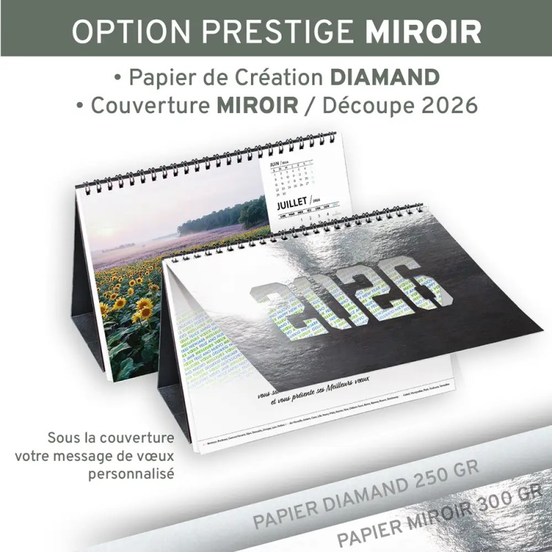 Calendrier chevalet A5 (21x15 cm) personnalisé - Logo intégré valeurs du sport