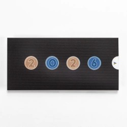 Carte de vœux personnalisée étui noir à hublots