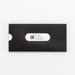 Carte de vœux personnalisée étui noir à hublots