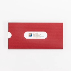 Carte de vœux personnalisée étui rouge à hublots