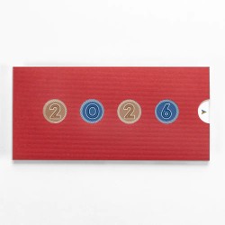 Carte de vœux personnalisée étui rouge à hublots