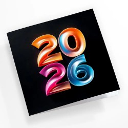 Carte de vœux personnalisée carrée - Pop'art