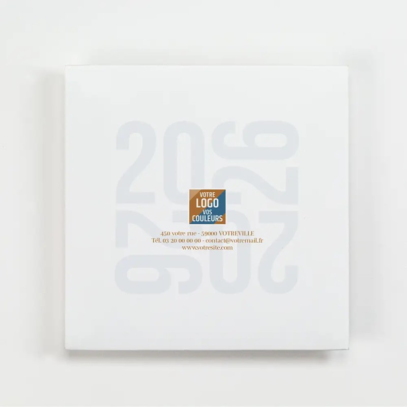 Carte de vœux personnalisée avec chocolats - Ecrin Cacao