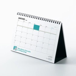 Calendrier chevalet A5 (21x15 cm) personnalisé - Typomix