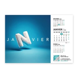 Calendrier chevalet A5 (21x15 cm) personnalisé - Typomix