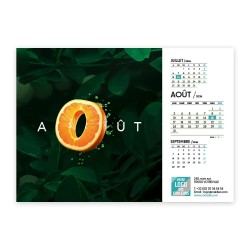 Calendrier chevalet A5 (21x15 cm) personnalisé - Typomix