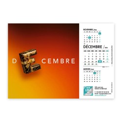 Calendrier chevalet A5 (21x15 cm) personnalisé - Typomix