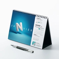Calendrier chevalet A5 (21x15 cm) personnalisé - Typomix