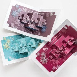 Carte de vœux personnalisée découpe pop up - City 3D