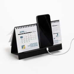 Calendrier chevalet support de téléphone Supra (24x11cm)  - Logo intégré Emballage