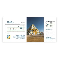 Calendrier chevalet support de téléphone Supra (24x11cm)  - Logo intégré Emballage