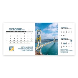 Calendrier chevalet support de téléphone Supra (24x11cm)  - Logo intégré Emballage