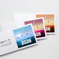 Carte de vœux carrée personnalisée découpe - Archi