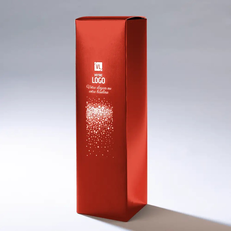 Coffret bouteille rouge personnalisé