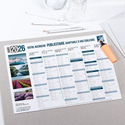 Calendrier bancaire A3 souple personnalisé - Classique