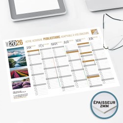 Calendrier bancaire A4 rigide personnalisé - Classique