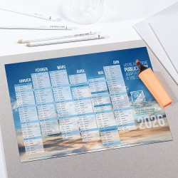 Calendrier bancaire A4 souple personnalisé - Spacieux