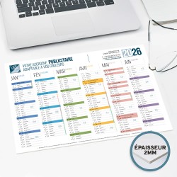 Calendrier bancaire A4 rigide personnalisé - Coloré