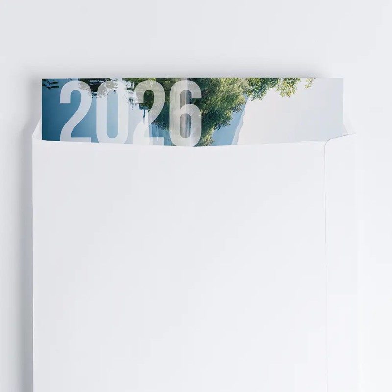 Calendrier bancaire A4 rigide personnalisé - Grand visuel