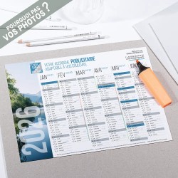 Calendrier bancaire A4 souple personnalisé - Grand visuel